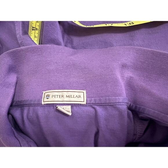 peter millar polo Shirt Lot Of 2 Solid Striped Purple Green Size L - Picture 12 of 12